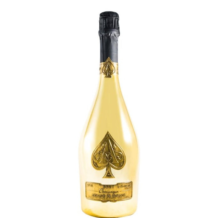Champagne Armand de Brignac Gold Velvet Bag Bruto